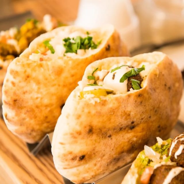 Falafel Pita Sandwich.